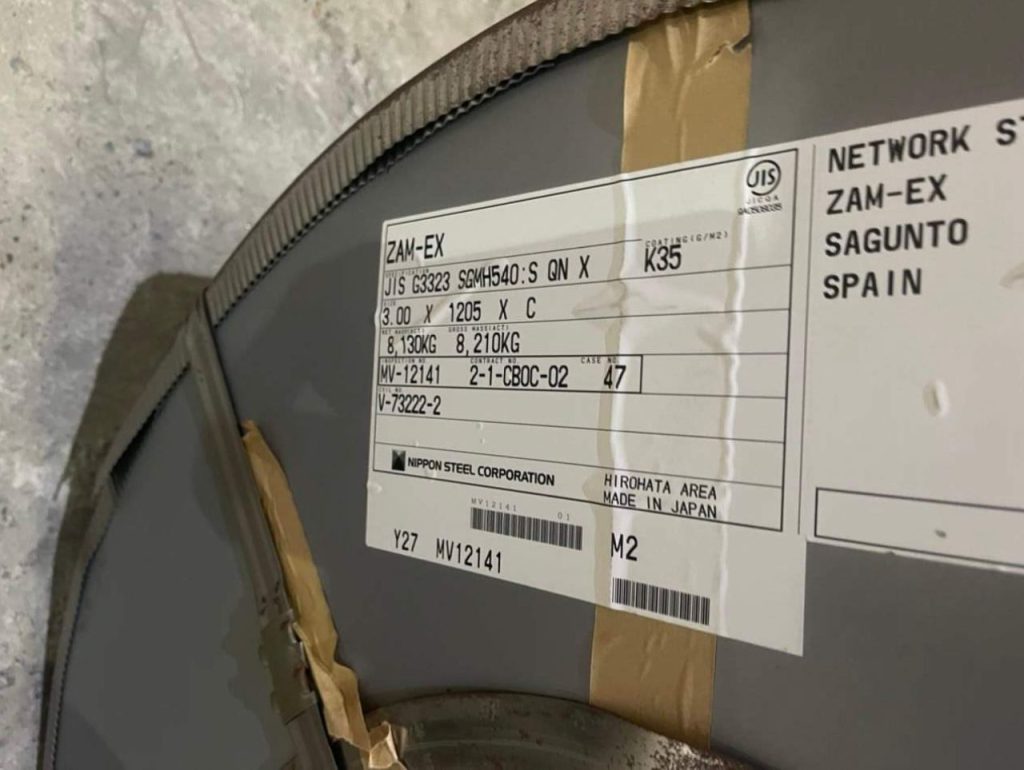 Tôn Cuộn Thép Tấm Mạ Kẽm Zam Khổ 1200mm