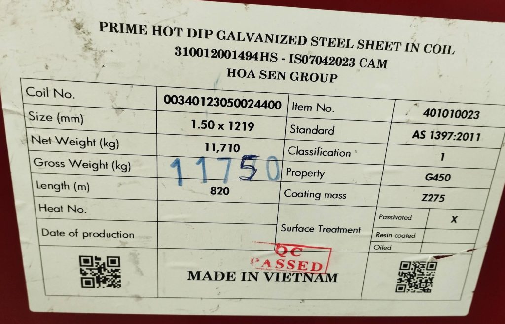 ton cuon thep tam ma kem nhung nong hoa sen gi day 1.5 mm g350 g450 do ma z275 z350